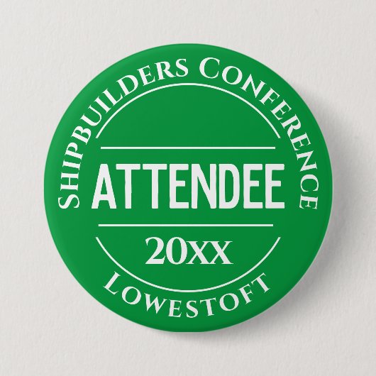 Schaltfläche für das Abzeichen der Konferenz Button (Vorderseite)