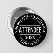 Schaltfläche für das Abzeichen der Konferenz Button (Vorne & Hinten)