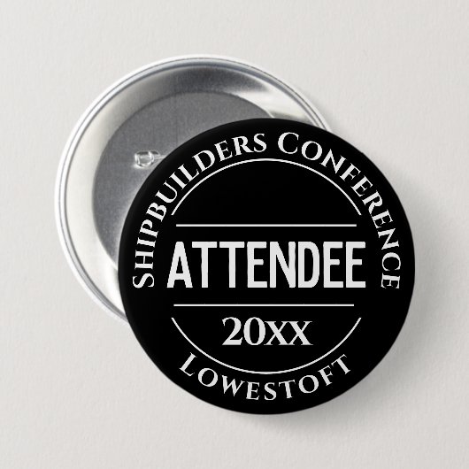 Schaltfläche für das Abzeichen der Konferenz Button (Vorne & Hinten)