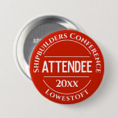 Schaltfläche für das Abzeichen der Konferenz Button (Vorne & Hinten)