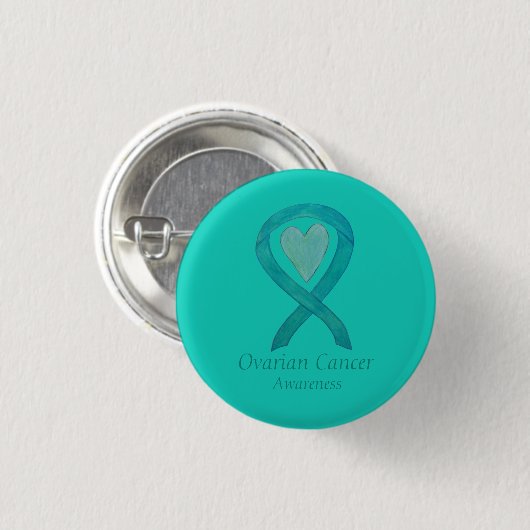 Schaltfläche für das Aquamarine Bewusstsein des Ei Button (Vorne & Hinten)