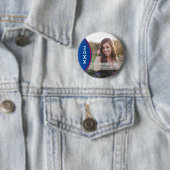 Schaltfläche für das Foto Blau und Rot des Abschlu Button (Beispiel)