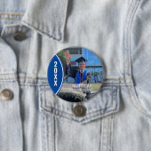 Schaltfläche für das Foto Blau und Weiß des Abschl Button (Beispiel)