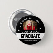 Schaltfläche für das Foto Schwarz/Weiß des Abschlu Button (Vorne & Hinten)
