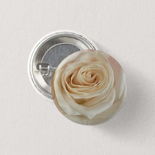 Schaltfläche für das Foto White Rose Button (Vorne & Hinten)