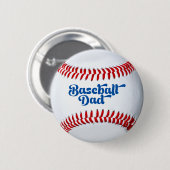 Schaltfläche für das Geschenk eines Baseball-Vater Button (Vorne & Hinten)