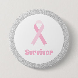 Schaltfläche für das Logo "Breast Cancour Survivor Button