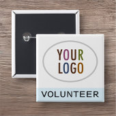 Schaltfläche für das Logo des hellblauen Freiwilli Button