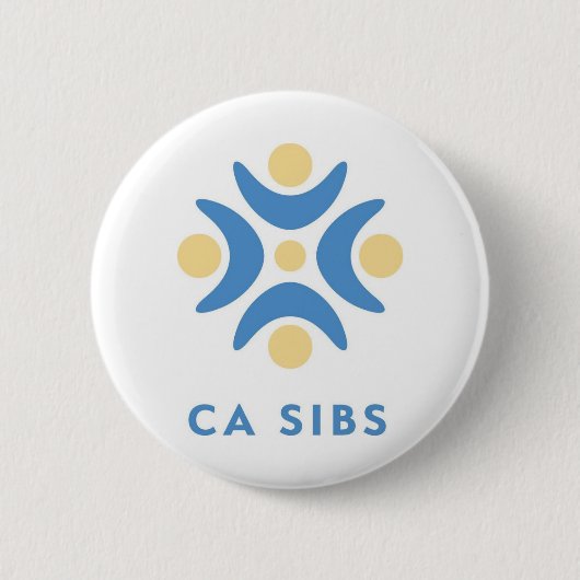 Schaltfläche für das Logo von CaliforniaSibs Button (Vorderseite)