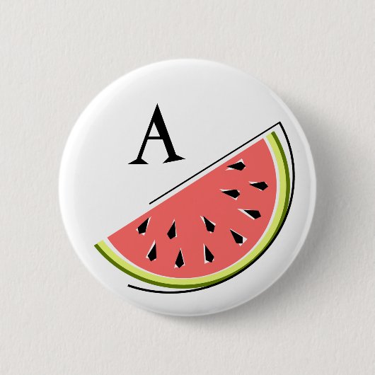 Schaltfläche für das Monogramm der Wassermelone Button (Vorderseite)