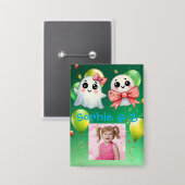 Schaltfläche für das Party des niedlichen Pastell- Button (Vorderseite/Rückseite)