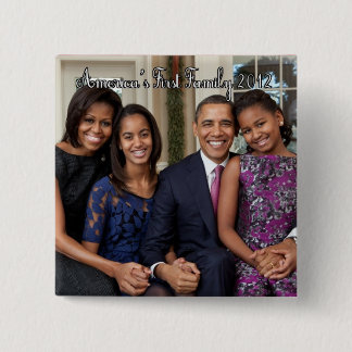 Schaltfläche für das Portrait der Obama-Familie Button