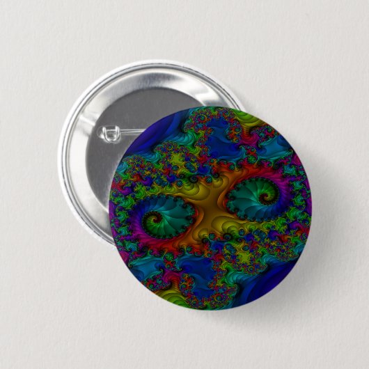 Schaltfläche für das psychedelische Regenbogen-Fra Button (Vorne & Hinten)