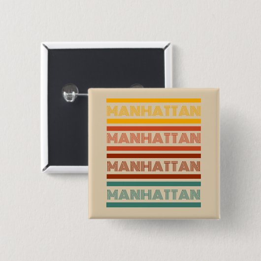 Schaltfläche für das Retro-Design von Manhattan Button (Vorne & Hinten)