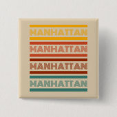 Schaltfläche für das Retro-Design von Manhattan Button (Vorderseite)