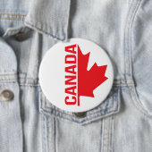 Schaltfläche für das rote Button des Ahornblattes (Beispiel)