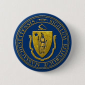 Schaltfläche für das Siegel von Massachusetts-Staa Button (Vorderseite)