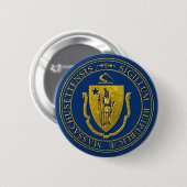 Schaltfläche für das Siegel von Massachusetts-Staa Button (Vorne & Hinten)