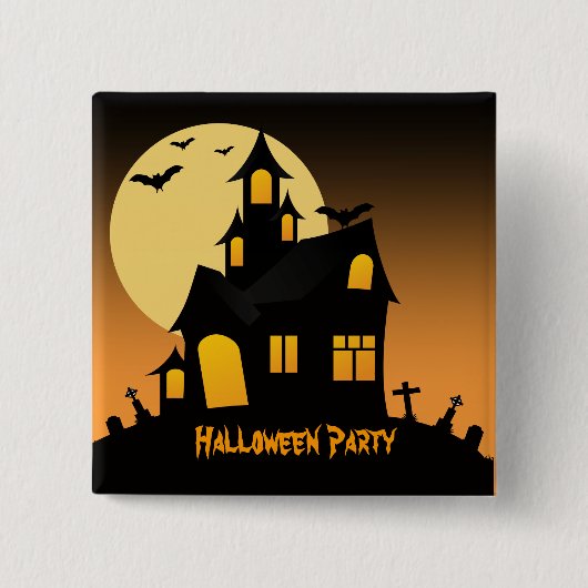 Schaltfläche für das Spuk Haus-Halloween-Party Button (Vorderseite)