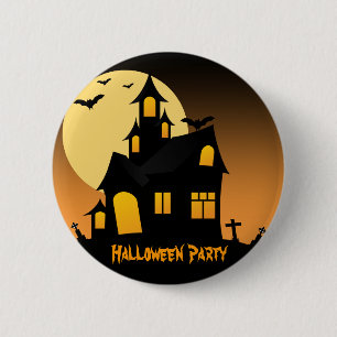 Schaltfläche für das Spuk Haus-Halloween-Party Button