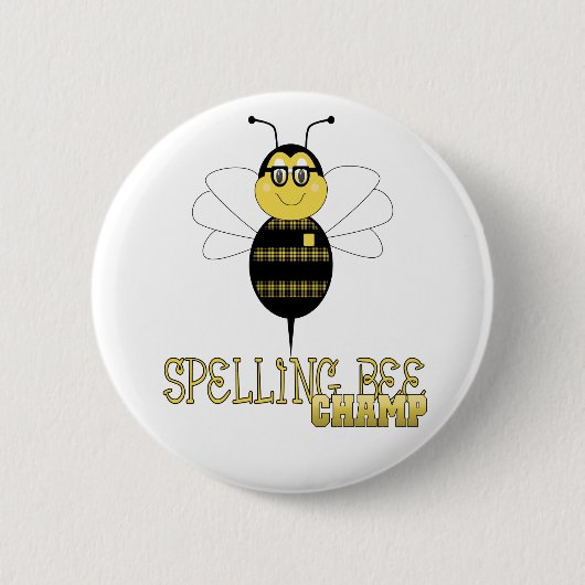 Schaltfläche für den Buchstabierwettbewerb für Bie Button (Vorderseite)