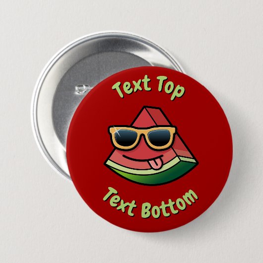Schaltfläche für den Cartoon Watermelon Button (Vorne & Hinten)