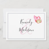 SCHALTFLÄCHE FÜR DEN DIGITALEN EMPFANG-SPRING-PINK EINLADUNG (Rückseite)