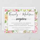 SCHALTFLÄCHE FÜR DEN DIGITALEN EMPFANG-SPRING-PINK EINLADUNG (Vorne/Hinten)