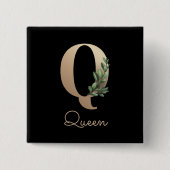 Schaltfläche für den eleganten Botanischen Monogra Button (Vorderseite)