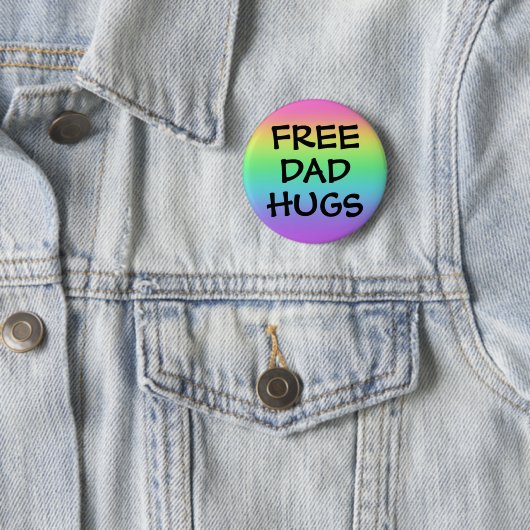 Schaltfläche für den freien Vater Hugs-Regenbogen Button (Beispiel)