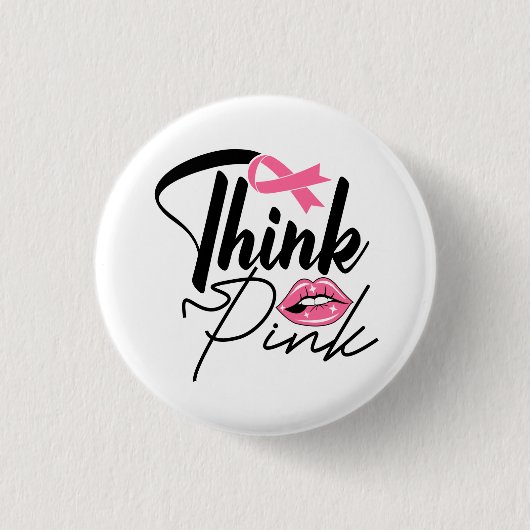 Schaltfläche für den Kampf gegen den rosa Ribbon-Ü Button (Vorderseite)