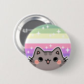 Schaltfläche für den LGBT-Prix-Katze für Genderfae Button (Vorne & Hinten)