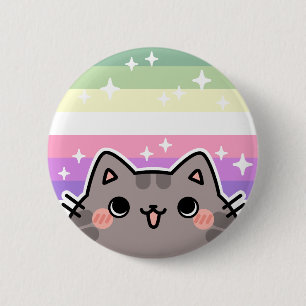 Schaltfläche für den LGBT-Prix-Katze für Genderfae Button