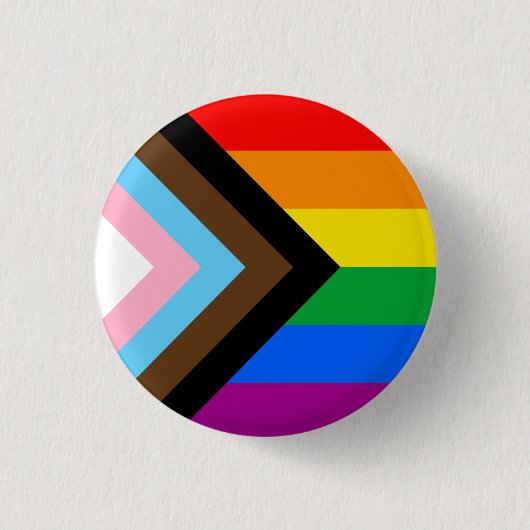 Schaltfläche für den LGBTQ+-Fortschrittsstolz Button (Vorderseite)