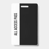 Schaltfläche für den modernen Black Volunteer Name Ausweis (Rückseite)