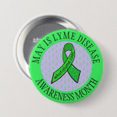 Schaltfläche für den Monat der Aufklärung der Lyme Button (Vorne & Hinten)