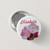 Schaltfläche für den Namen der rosa Rhododendron-B Button (Vorne & Hinten)