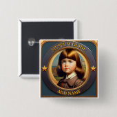 Schaltfläche für den personalisierten Museumsführe Button (Vorne & Hinten)