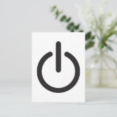 Schaltfläche für den Power von Apple Mac Postkarte (Stehend Vorderseite)