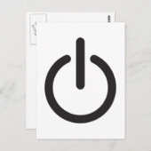 Schaltfläche für den Power von Apple Mac Postkarte (Vorne/Hinten)