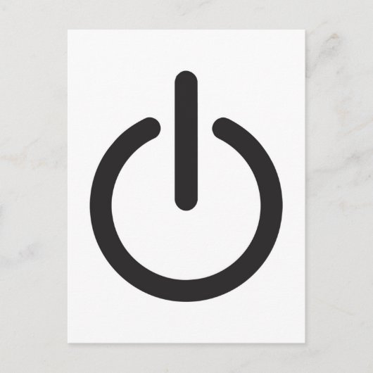 Schaltfläche für den Power von Apple Mac Postkarte (Vorderseite)