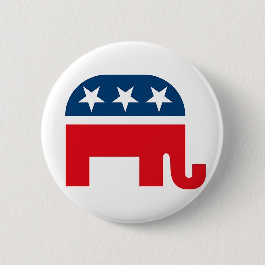 Schaltfläche für den republikanischen Elephant Pin Button (Vorderseite)