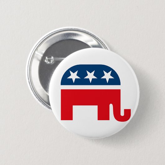 Schaltfläche für den republikanischen Elephant Pin Button (Vorne & Hinten)