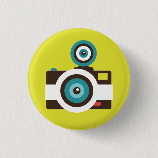 Schaltfläche für den Retro-Sofortkamera (weiß / br Button (Vorderseite)