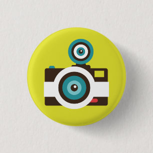 Schaltfläche für den Retro-Sofortkamera (weiß / br Button