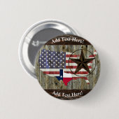 Schaltfläche für den Status des Texas Lone Star Button (Vorne & Hinten)