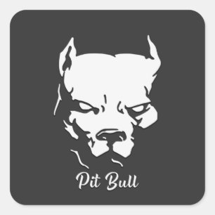 Schaltfläche für den T - Shirt "American Pit Bull Quadratischer Aufkleber