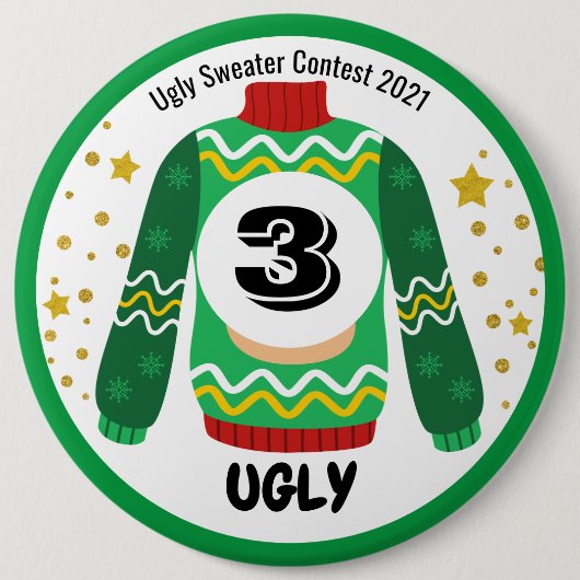 Schaltfläche für den Ugy Sweater Contest Button (Vorderseite)