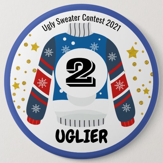 Schaltfläche für den Ugy Sweater Contest Button (Vorderseite)