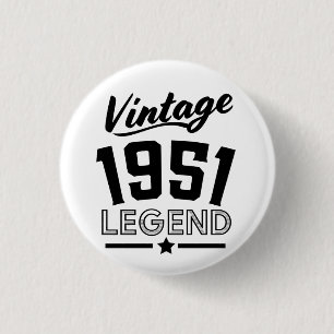 Schaltfläche für den Vintagen T - Shirt der 50er J Button
